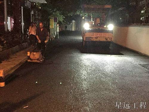 瀝青雨花區鴻銘商業街社區路面改造